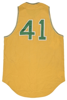 1971 Jerry Lumpe Game Used Oakland As Yellow Jersey Vest (MEARS)